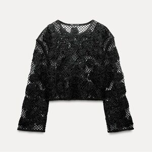 Zara Black Lace Top